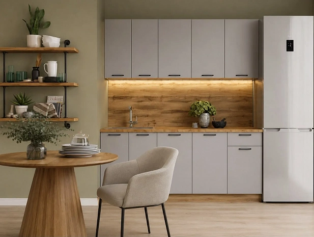 OSLO MDF Kitchen Set (Grey) 1.8 m