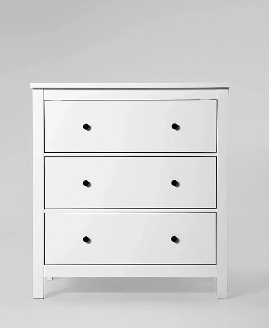 SAGA 3-Drawer Chest, White