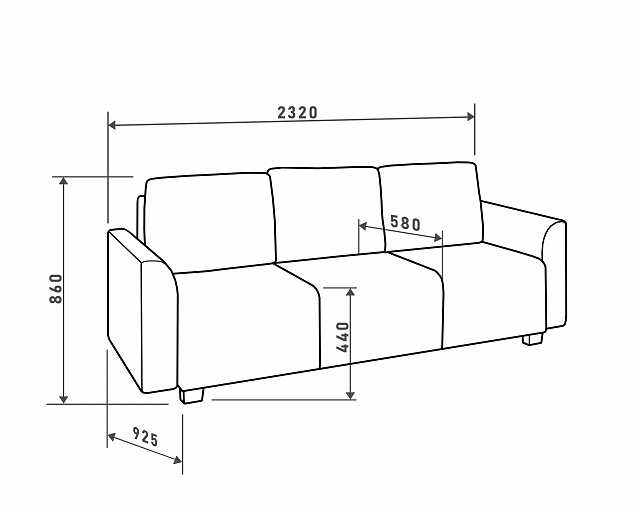 SADETTA Sofa Bed, Ivory (Ivory White)
