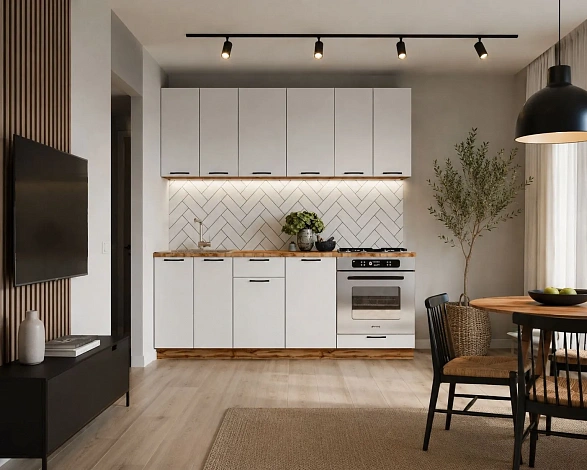 OSLO MDF Kitchen Set 2 m with Oven Space 