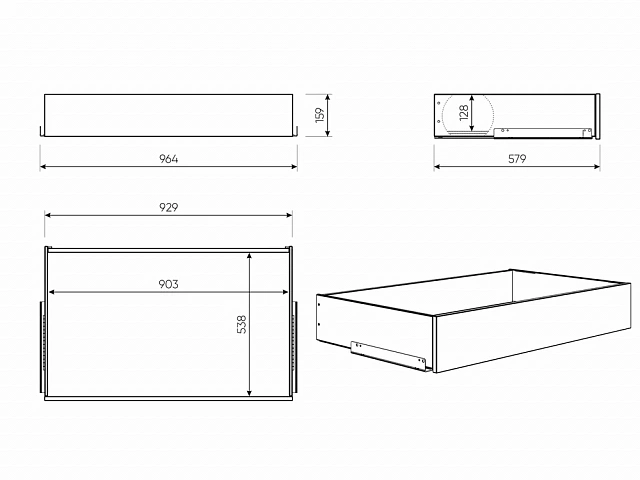 MAX Pull-Out Drawer 100 cm