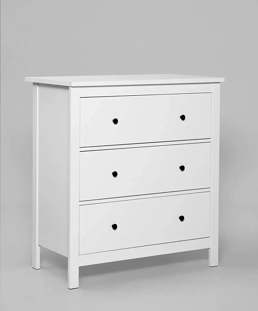 SAGA 3-Drawer Chest, White