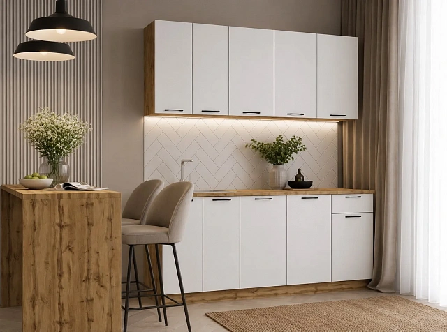 Кухонный комплект OSLO MDF (Белый) 1.8 м