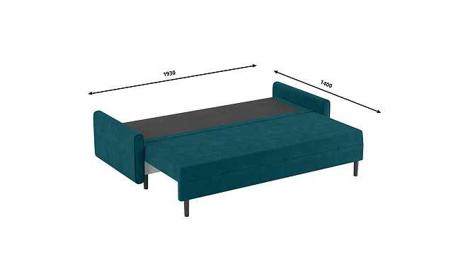 OLIVER Sofa Bed — Deep Blue-Turquoise