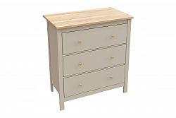 SAGA Chest of Drawers with 3 Drawers — Cashmere / Ash