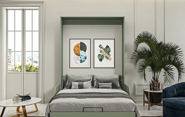 Murphy Bed with Sofa S Sofa 160×200 cm