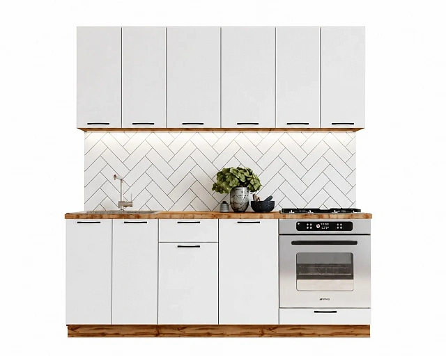 OSLO MDF Kitchen Set 2 m with Oven Space 