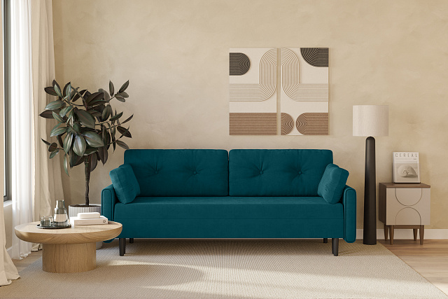 OLIVER Sofa Bed — Deep Blue-Turquoise