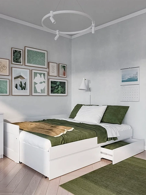 Extendable Bed 80/160×200 cm