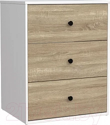 MINI cabinet, 3 drawers, 49×39×63 cm, white / Sonoma