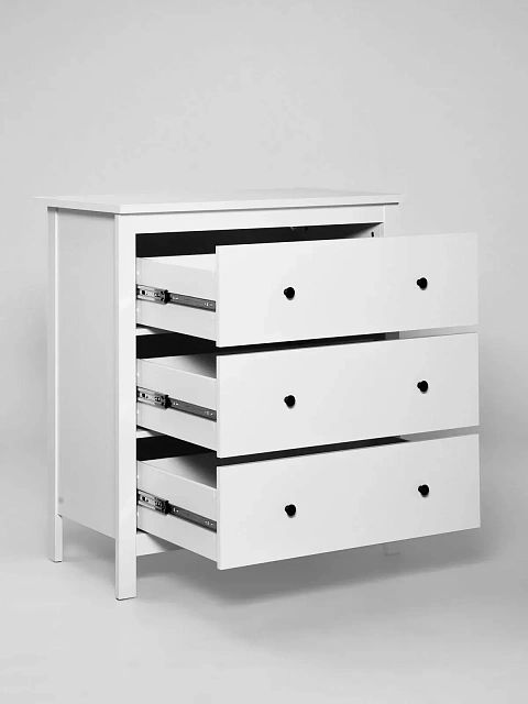 SAGA 3-Drawer Chest, White