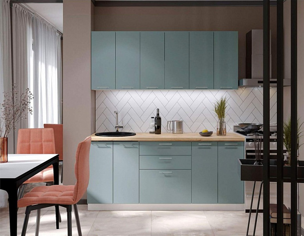 VALERIA 1 Kitchen (High Gloss White)