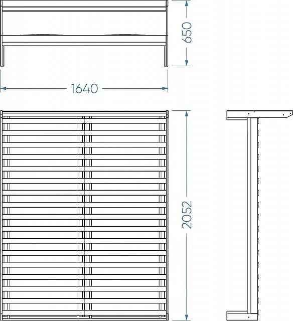ECO кровать двойная 160х200 бесцветный